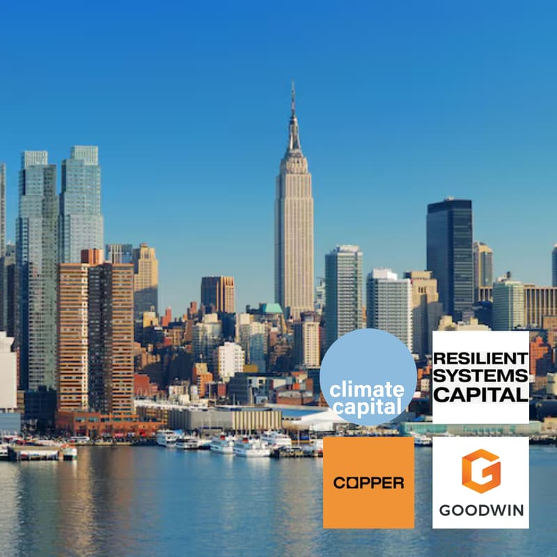 Cover Image for Storage in the Built Environment: Climate Capital x Goodwin NYC Climate Week Lunch + Fireside Chat with Sam Calisch @ Copper