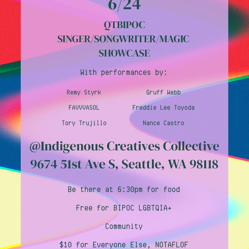 Cover Image for QTBIPOC Singer/Songwriter/Magic Showcase