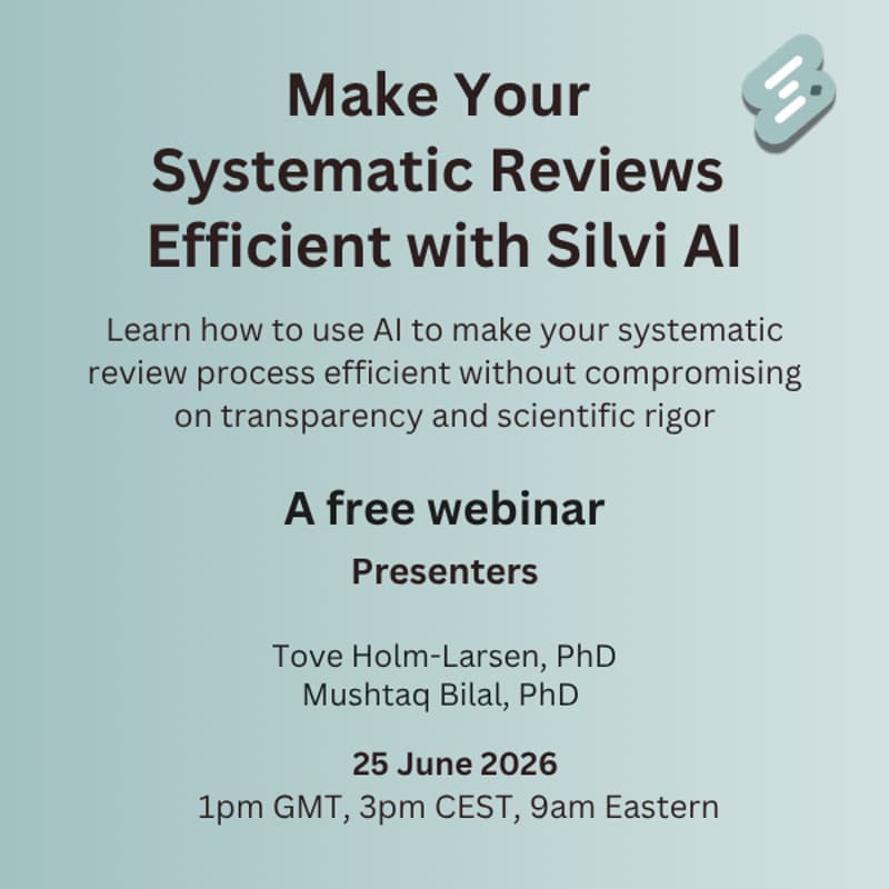 Cover Image for Make Your Systematic Review Efficient with Silvi AI