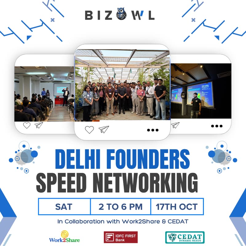 Cover Image for Delhi Founders Speed Networking By Bizowl