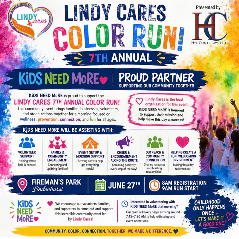 Cover Image for Lindy Cares Color Run 🌈