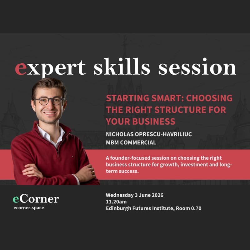 Cover Image for Starting Smart: Choosing the Right Structure for Your Business | Nicholas Oprescu-Havriliuc - MBM Commercial | eCorner expert skills session