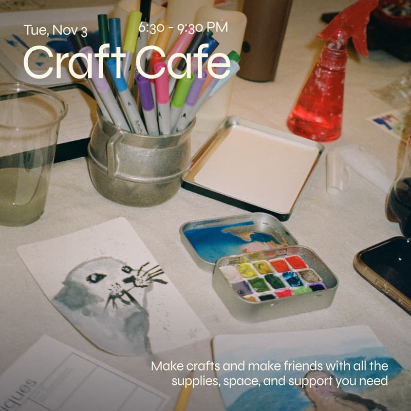 Cover Image for Craft Cafe: Make friends, Make crafts