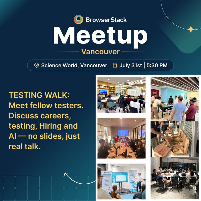Cover Image for BrowserStack Meetup Vancouver: QA Networking Walk & Speed Mentoring