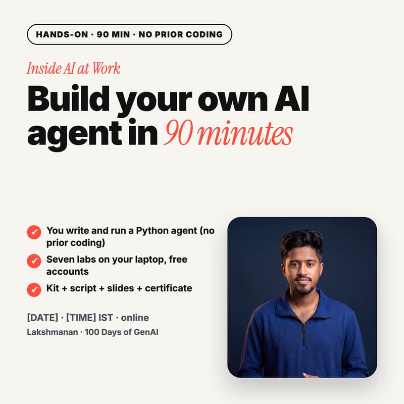 Cover Image for Inside AI: build your own AI agent in 90 minutes