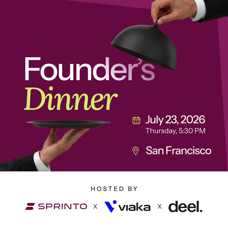 Cover Image for MENA Founder Dinner w Sprinto, Deel, and Viaka