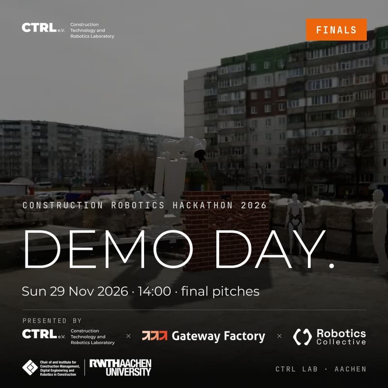 Cover Image for Construction Robotics Hackathon 2026 – Demo Day