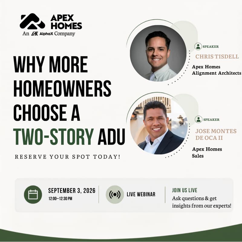 Cover Image for Live: Why homeowners choose a Two-Story ADU