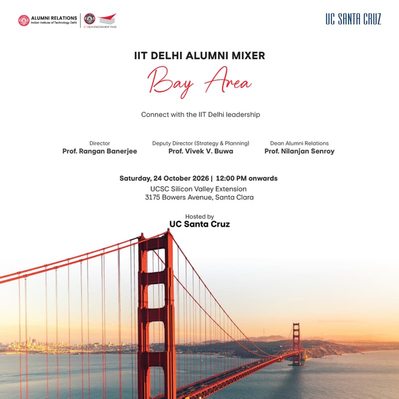 Cover Image for IIT Delhi Alumni Mixer: BAY AREA