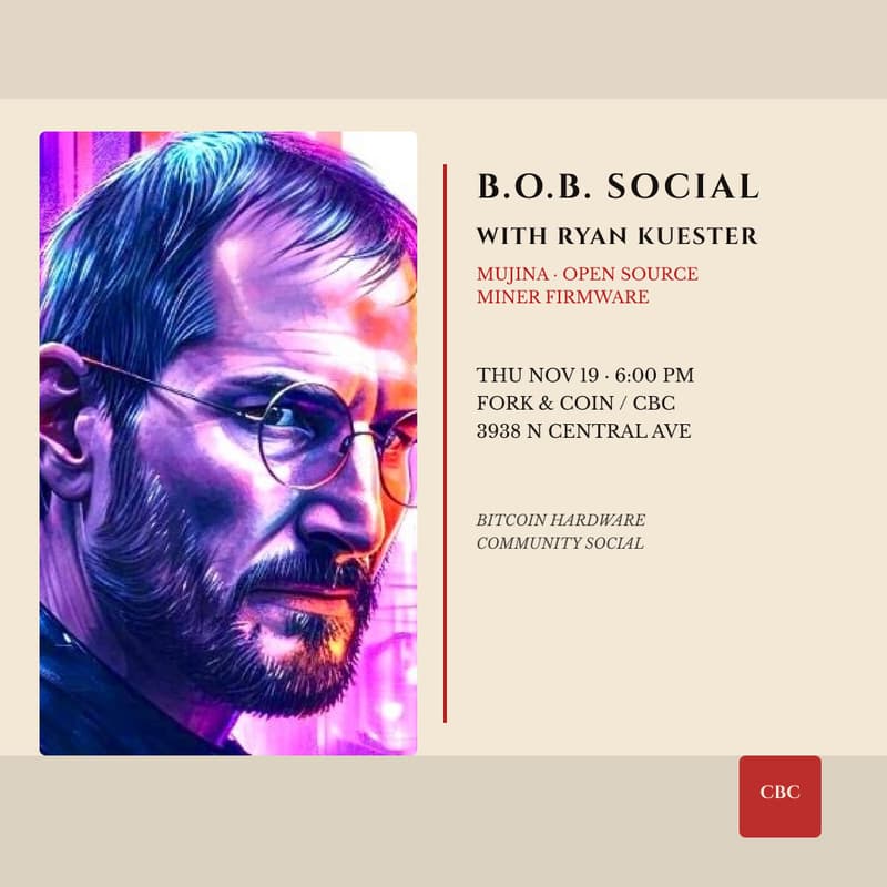 Cover Image for B.O.B. Social with Ryan Kuester (Mujina)