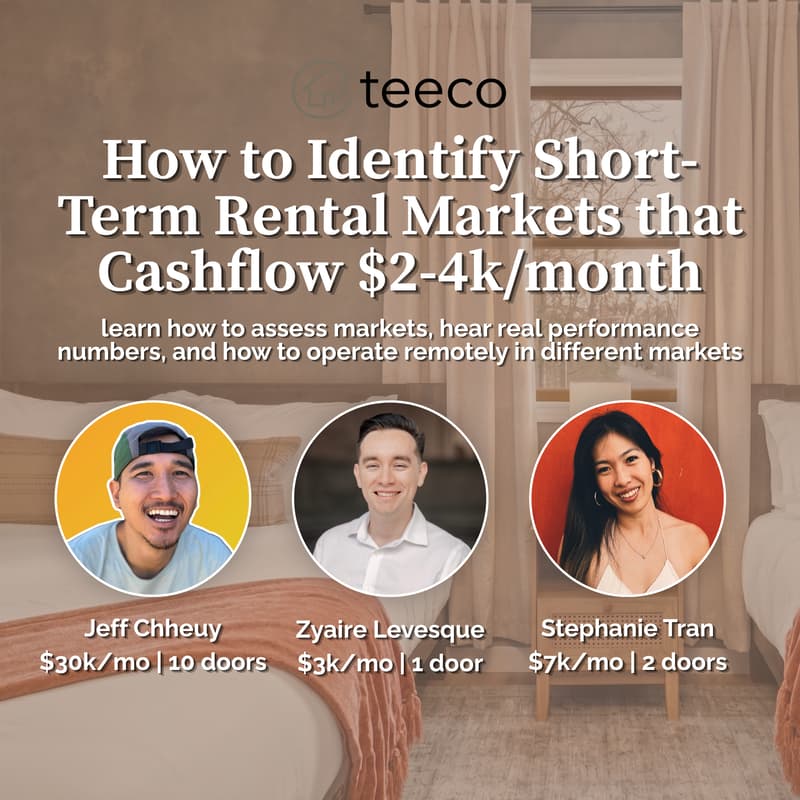Cover Image for (Virtual) How to Identify Short-Term Rental Markets that Cashflow $2-4k/month