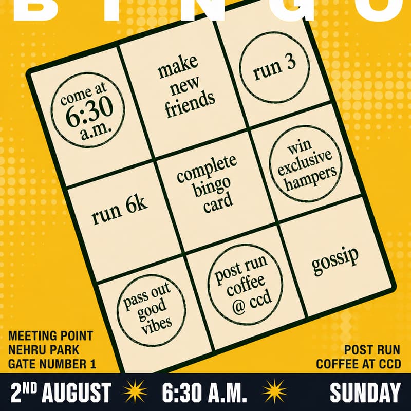 Cover Image for FRIENDSHIP DAY BINGO RUN