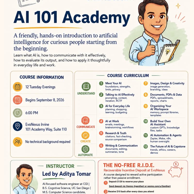 Cover Image for AI 101 Academy for AI Beginners - Special Invitation - Free to the Public