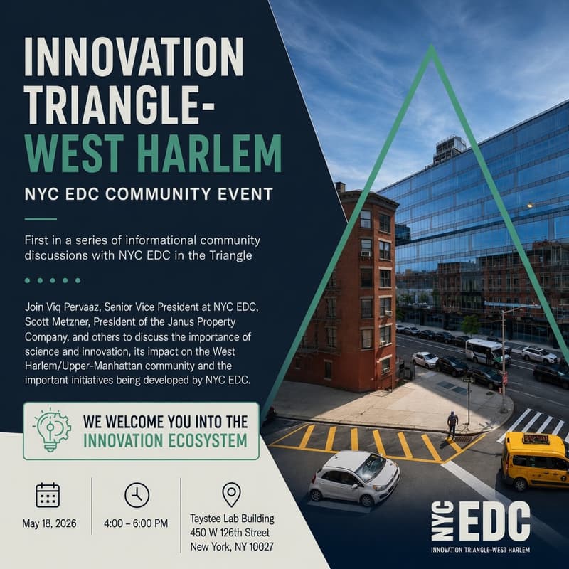 Cover Image for INNOVATION TRIANGE WEST HARLEM - NYC EDC Community Event