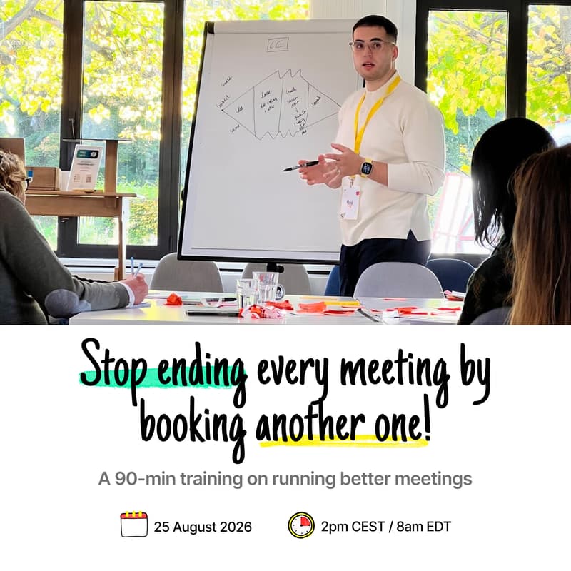 Cover Image for Stop Ending Every Meeting by Booking Another One