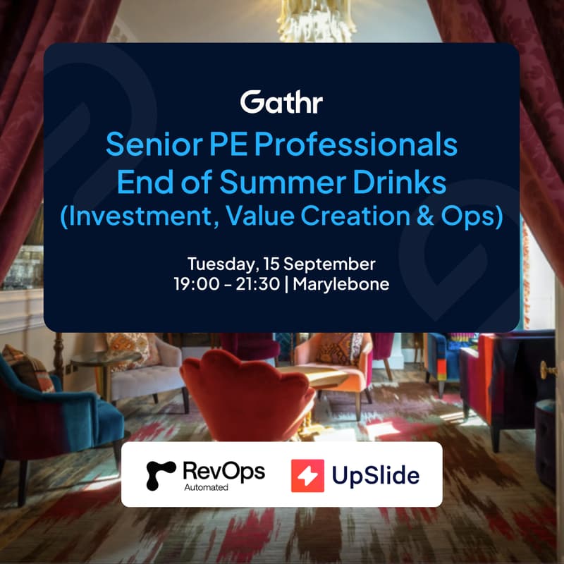 Cover Image for Senior PE Professionals End of Summer Drinks (Investment, Value Creation & Ops)