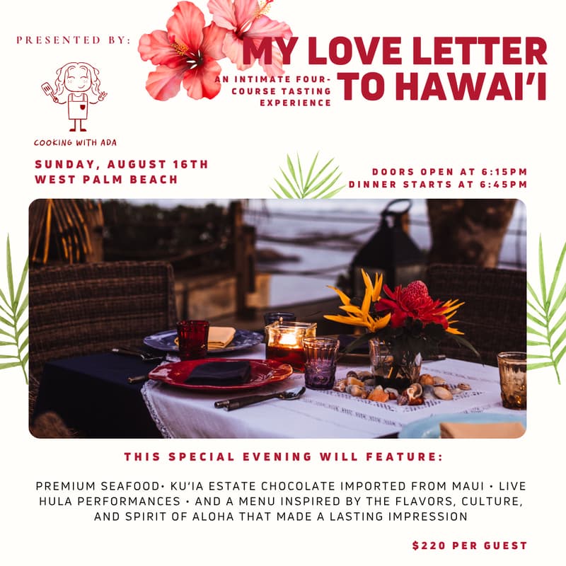 Cover Image for My Love Letter to Hawaiʻi 🌺 | A Private Chef Dinner