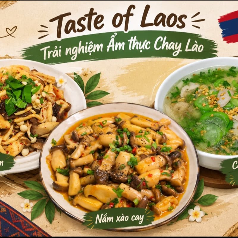Cover Image for Trải nghiệm Ẩm thực Chay Lào 🇱🇦|Experience Lao Vegetarian Food