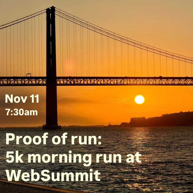 Cover Image for Proof of Run: 5K before Web Summit