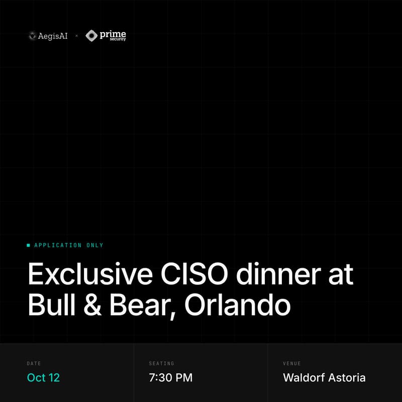 Cover Image for Exclusive CISO Dinner at Bull & Bear, Orlando