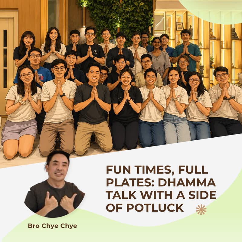 Cover Image for Fun times, Full plates: Dhamma talk with a side of potluck