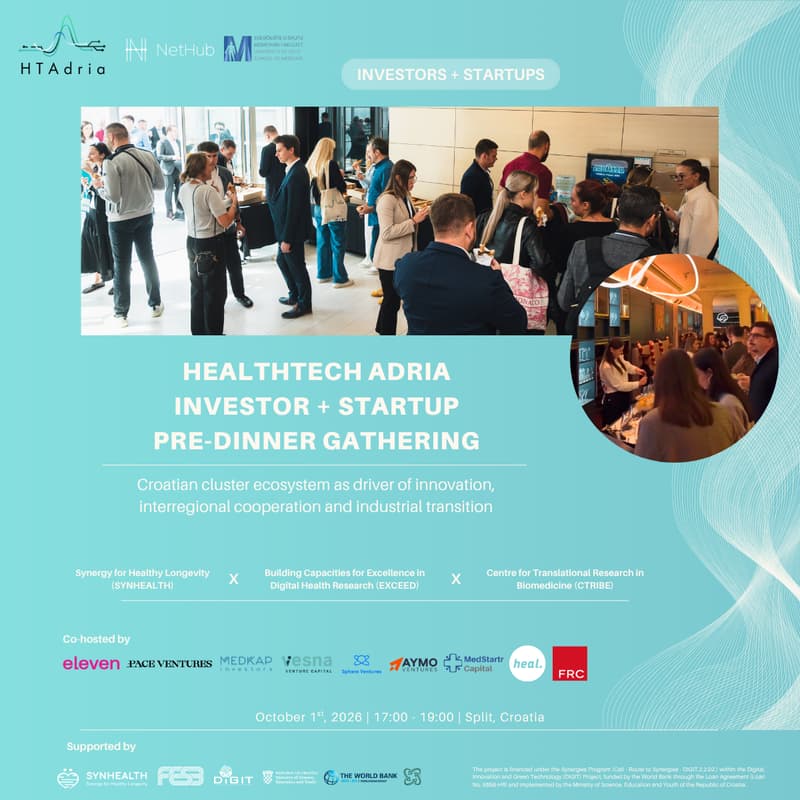 Cover Image for HEALTHTECH ADRIA INVESTOR + STARTUP PRE-DINNER GATHERING