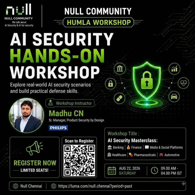 Cover Image for Null Chennai - Humla - AI Security Workshop