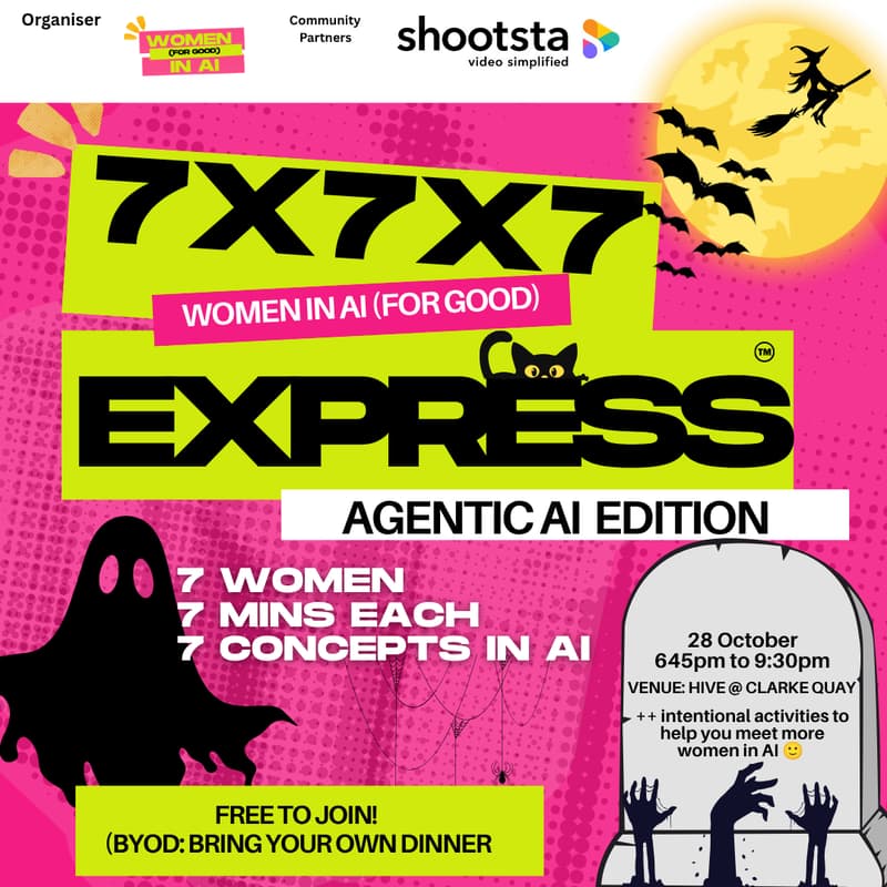 Cover Image for 7x7x7 Express : Agentic AI Edition (7 women, 7 use cases, 7 mins each)