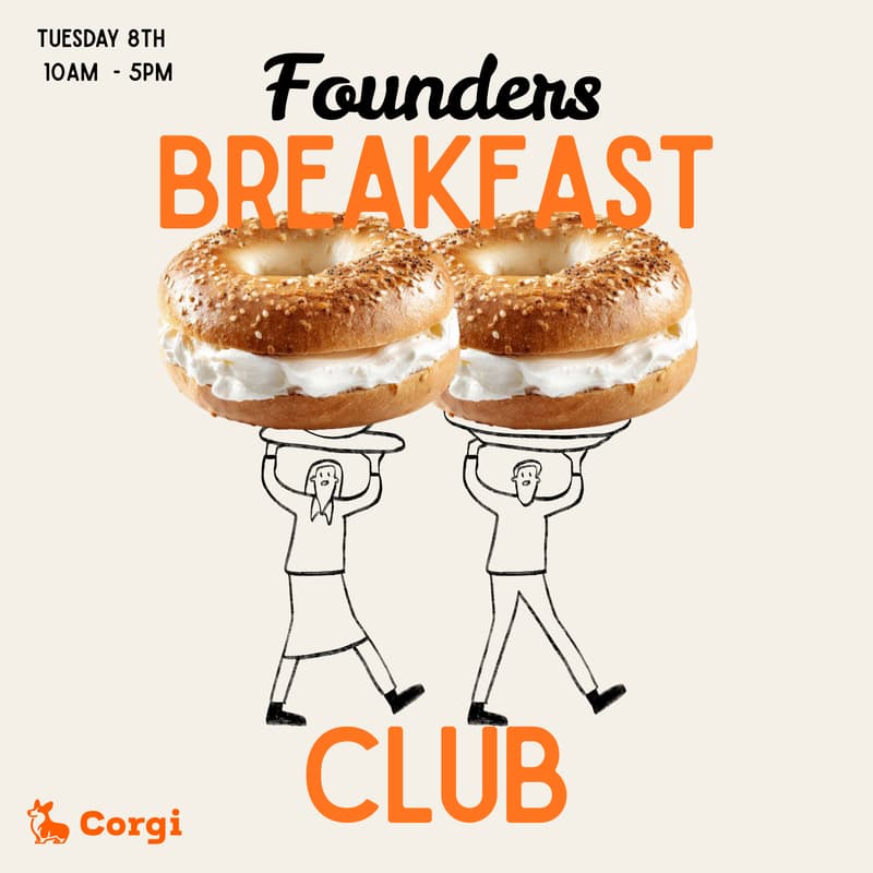 Cover Image for Founders Breakfast Club and Coworking @ Corgi Cafe