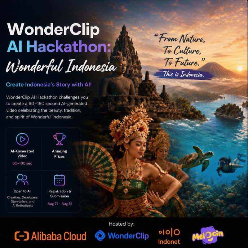 Cover Image for WonderClip AI Hackathon: Wonderful Indonesia