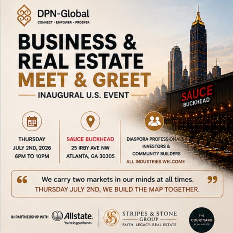 Cover Image for Diaspora Business & Real Estate Meet & Greet
