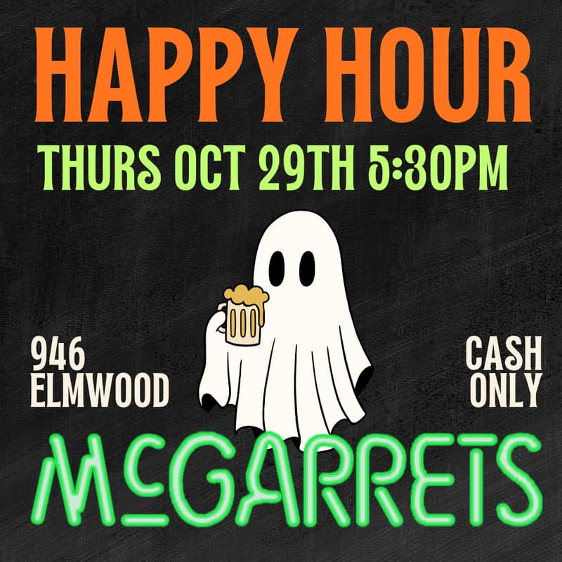 Cover Image for Happy Hour @ McGarret's