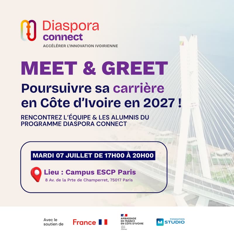 Cover Image for Meet'up à Paris - Poursuivre sa carrière en Côte d'Ivoire en 2027 !