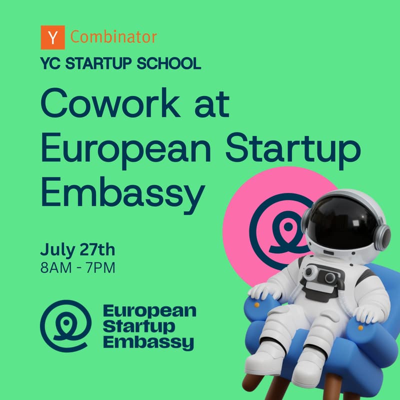Cover Image for YC Startup School Cowork at European Startup Embassy