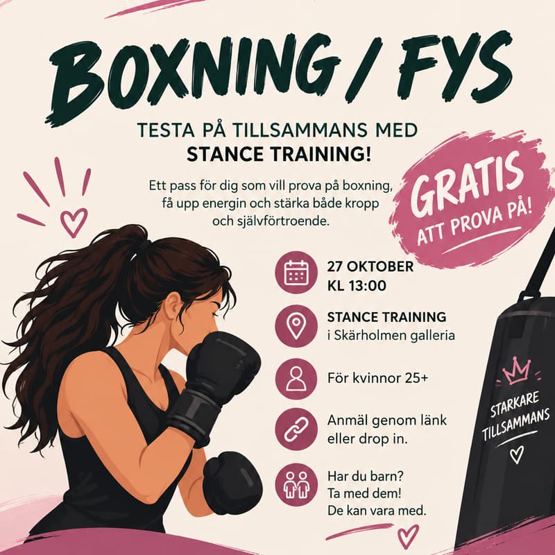 Cover Image for Prova på boxning + fysträning