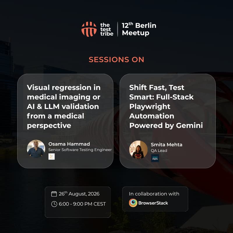 Cover Image for AI Validation, Modern Automation & the Future of Quality Engineering | Berlin Meet-Up