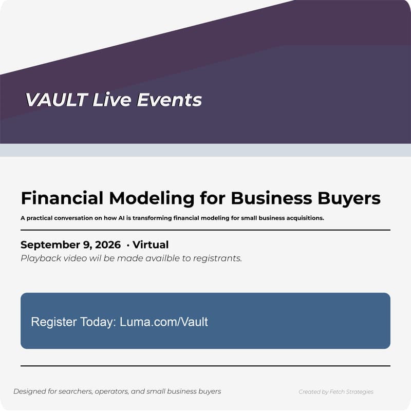 Cover Image for Financial Modeling for Business Buyers with Hunter Johnson