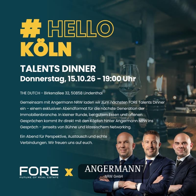 Cover Image for FORE Talents Dinner Köln × Angermann NRW