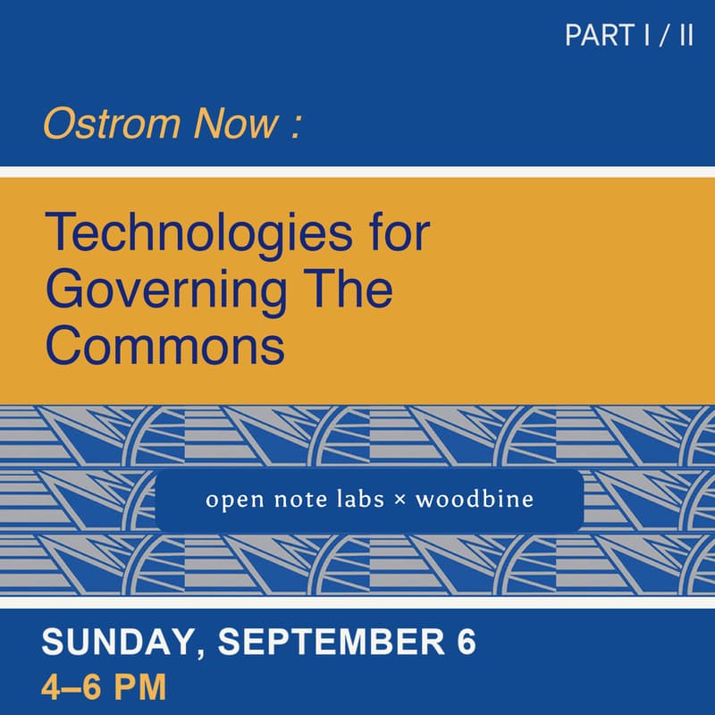 Cover Image for Ostrom Now: Technologies for Governing the Commons