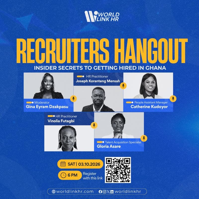 Cover Image for RECRUITERS HANGOUT: Insider Secrets to Getting Hired in Ghana