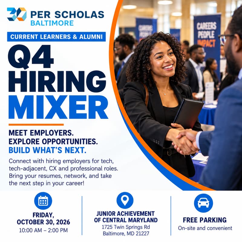 Cover Image for Per Scholas Baltimore's Q4 Hiring Mixer & Job Fair