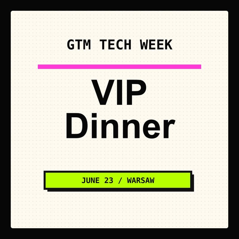 Cover Image for GTM Week: VIP Dinner
