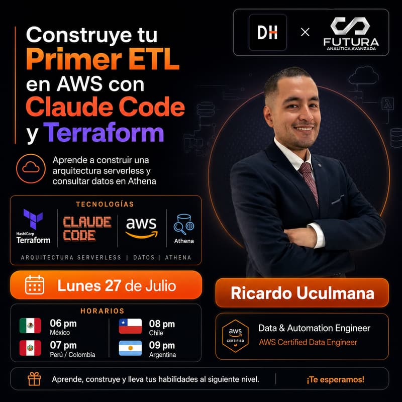 Cover Image for Construye tu primer ETL Serverless en AWS con Claude Code y Terraform