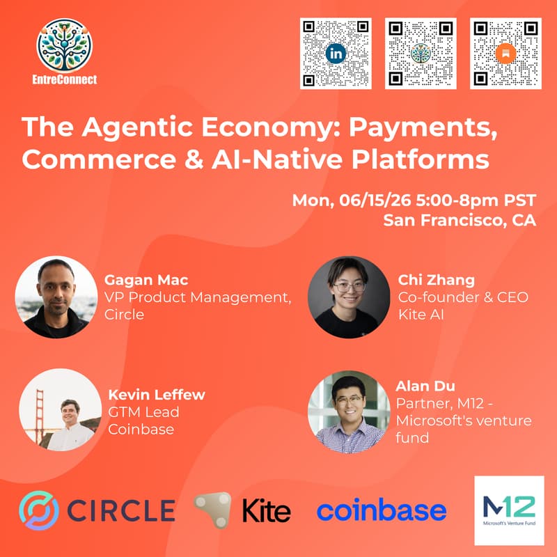 Cover Image for 🤖 The Agentic Economy: Payments, Commerce & AI-Native Platforms with Coinbase, Circle, Microsoft and Kite AI