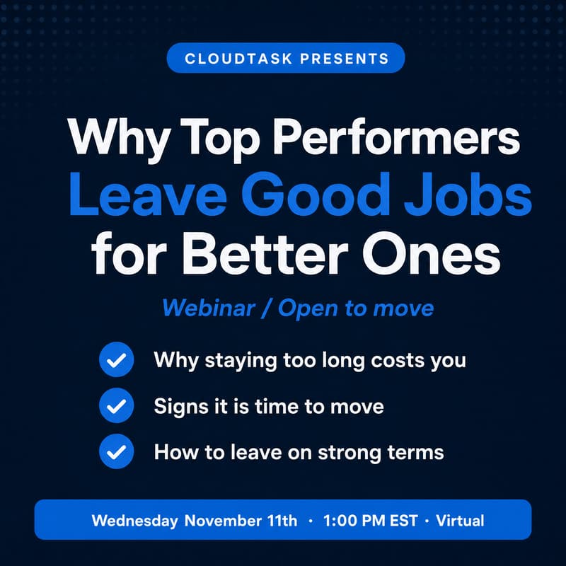 Cover Image for Why Top Performers Leave Good Jobs for Better Ones — Wed, Nov 11, 1:00 PM EST