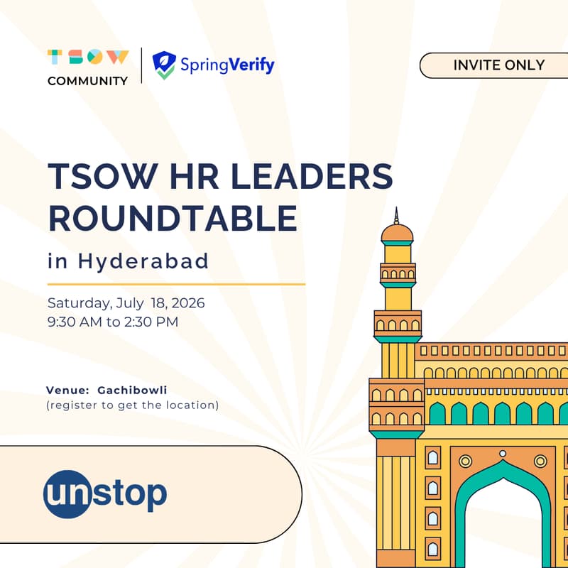Cover Image for TSOW HR Leaders Roundtable in Hyderabad