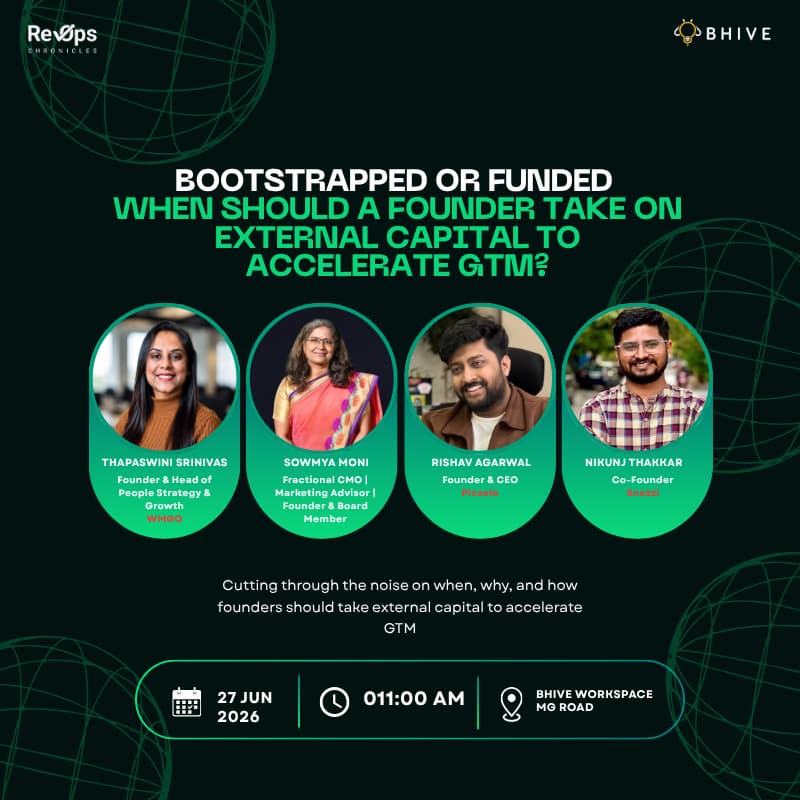 Cover Image for Bootstrapped or Funded? The Trade-Offs: When Should a Founder Take on External Capital to Accelerate GTM?