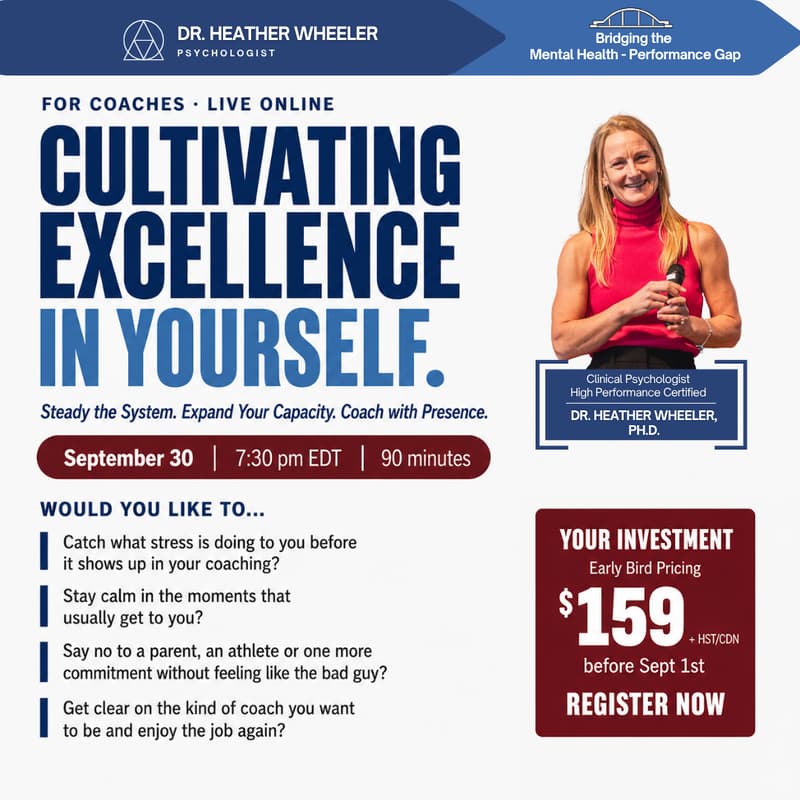 Cover Image for Cultivating Excellence in Yourself, a session for coaches (Session 1)