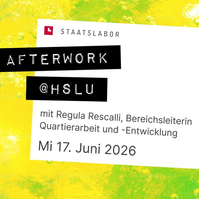 Cover Image for Afterwork-Event mit Bereichsleiterin Quartierarbeit und -Entwicklung Regula Rescalli in Luzern
