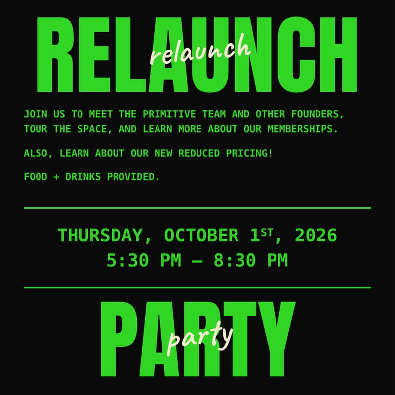 Cover Image for primitive.space Relaunch Party!